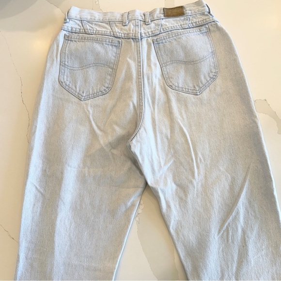 VINTAGE! 80s 90s Y2K Lee Riders Women’s Light Wash Straight Jeans Denim Size 14 - Picture 9 of 11
